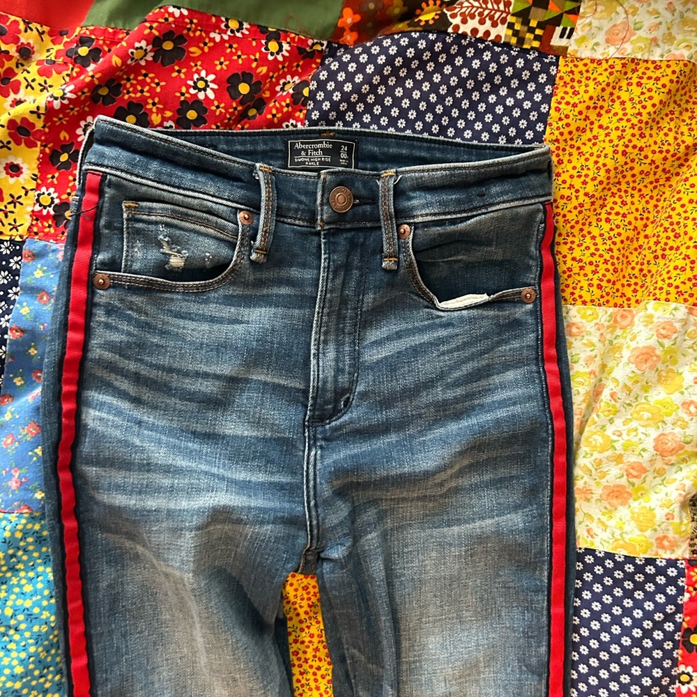Abercrombie and Fitch, high rise denim jeans 24”00